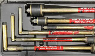 WATER-GATE 77080 WATER SHUT OFF TOOL SET OF 6 WITH CASE